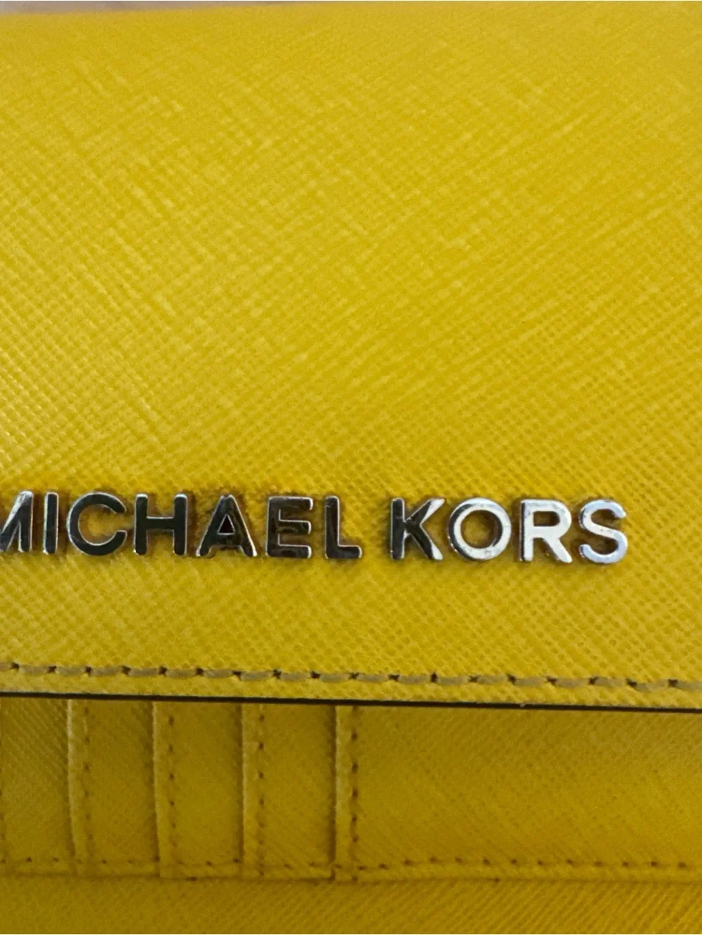 Lot of 2 Michael Kors Women's Saffiano Leather Wallet - Yellow and Black